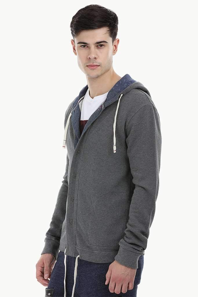 Buttoned Casual Hoodie