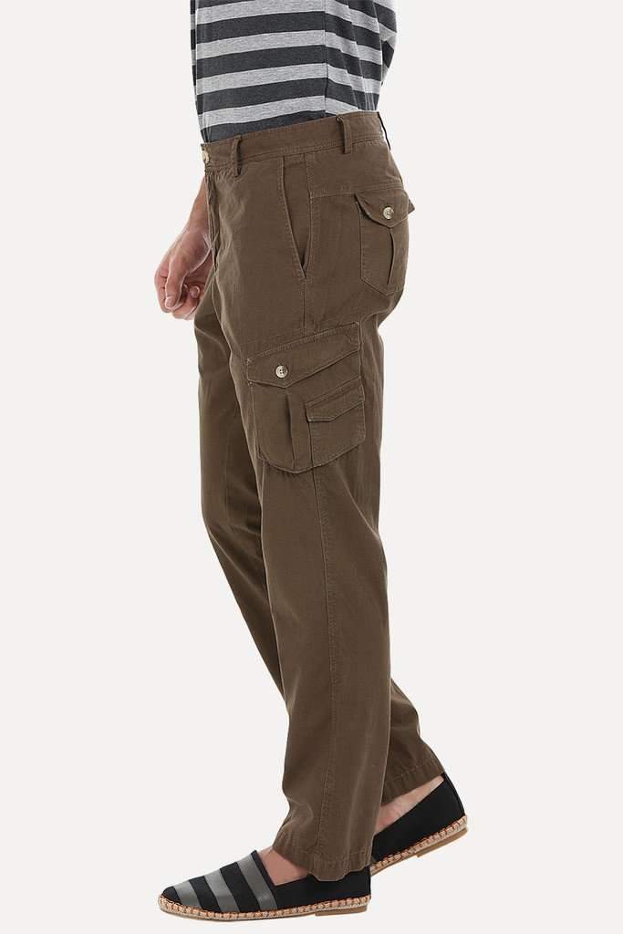 Relaxed Fit Garment Dyed Washed Cargo