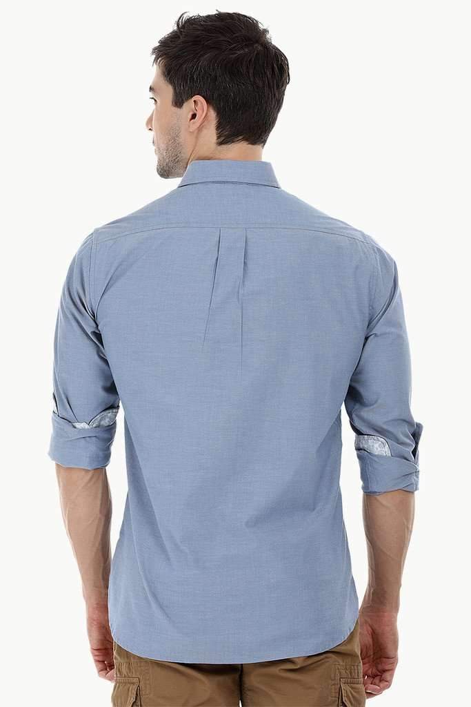 Casual Contrast Yoke Shirt