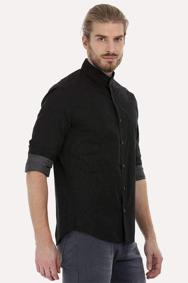 Casual Band Collar Shirt