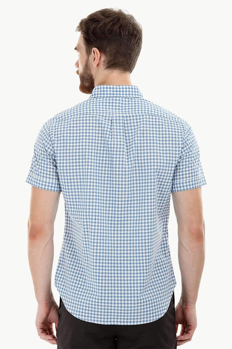 Baby Blue Gingham Check Shirt