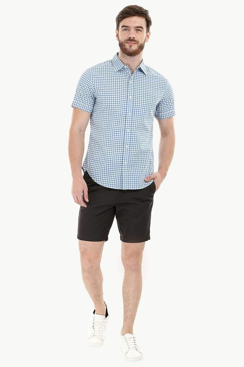 Baby Blue Gingham Check Shirt