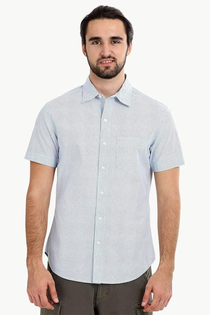 Men's Dot Print Summer Shirt