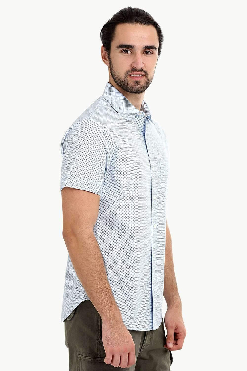 Men's Dot Print Summer Shirt