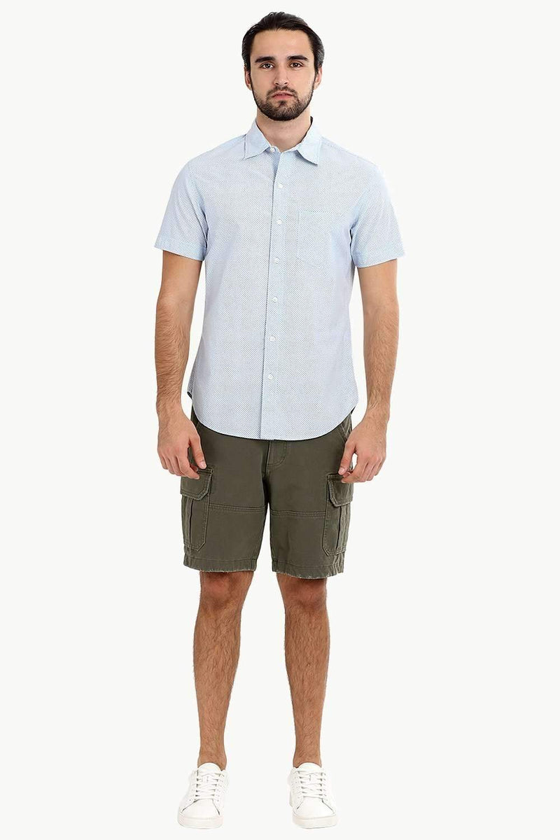 Men's Dot Print Summer Shirt
