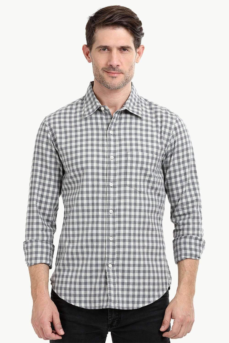 grey gingham dress shirt 1905 Collection Traditional Fit Gingham Dress Shirt - Gifts for Dad