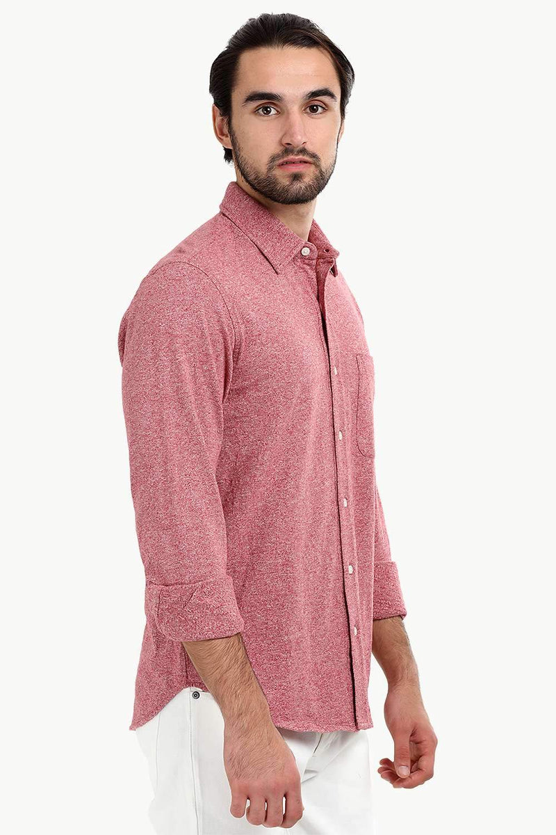Men's Heather Pink Knit Shirt
