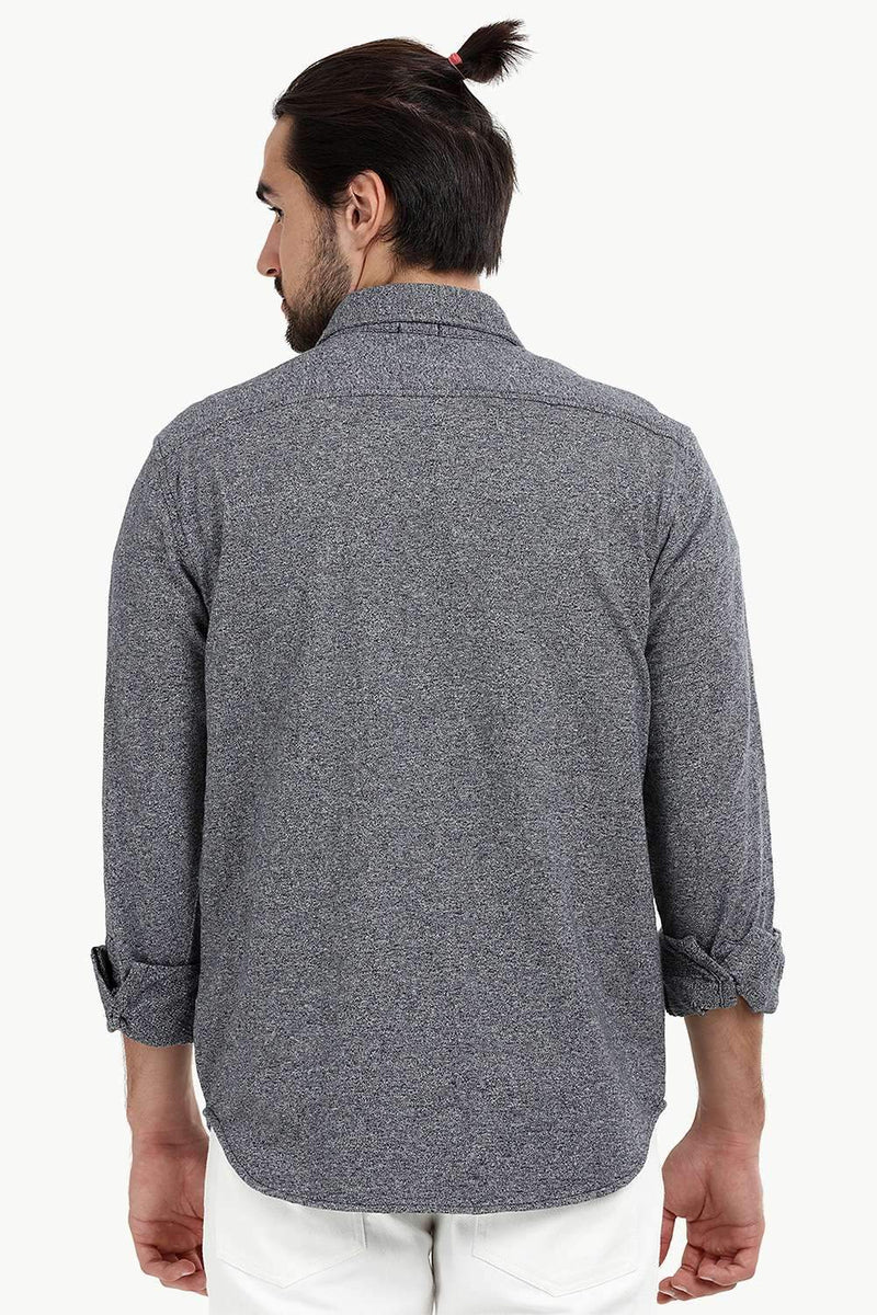 Men's Heather Charcoal Knit Shirt
