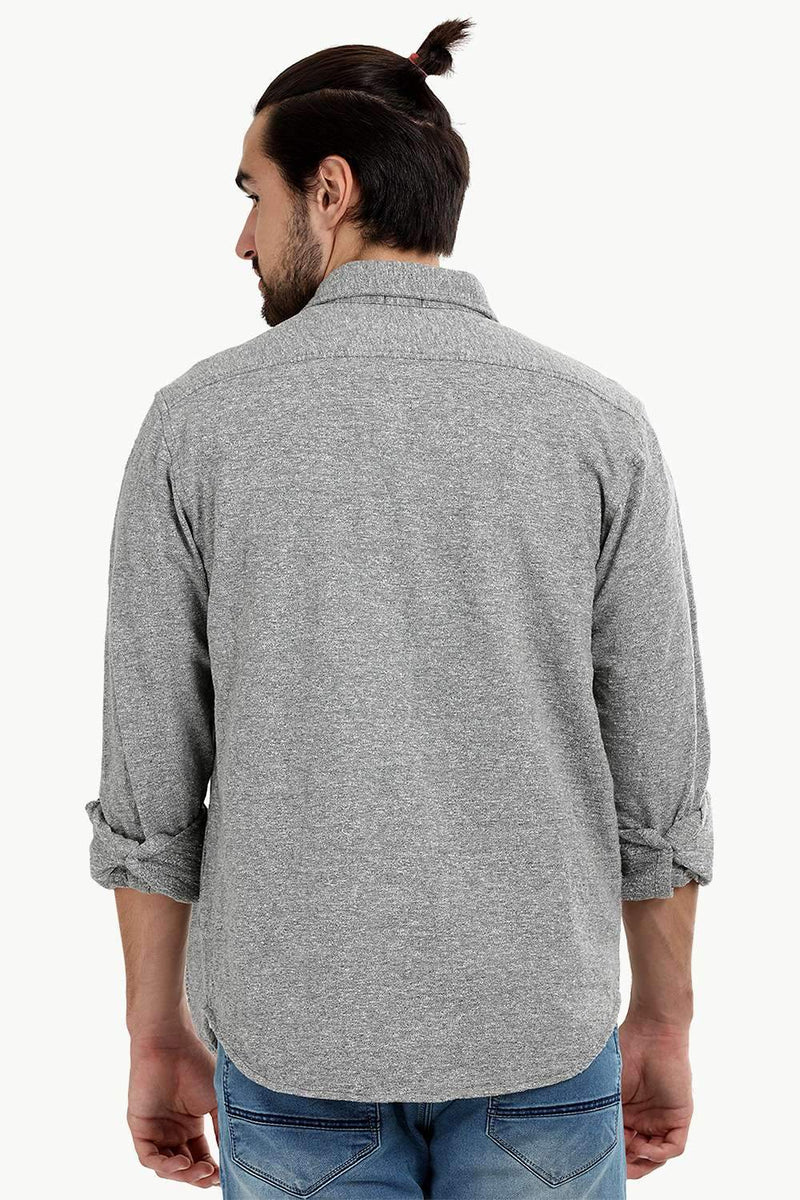 Men's Heather Grey Knit Shirt