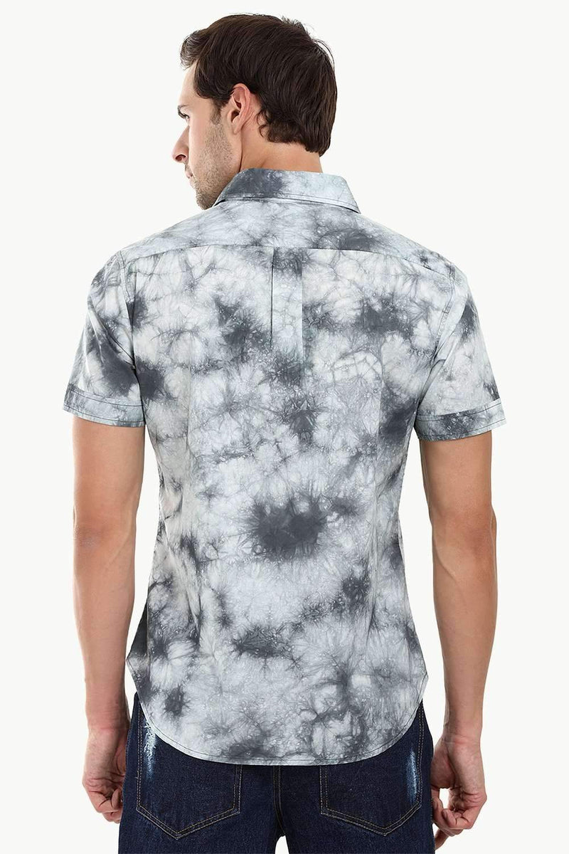 Men's Black n' White Tie Dye Summer Shirt