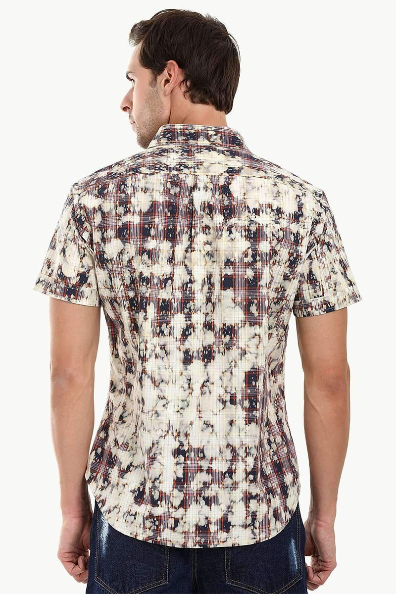 Men's Western Dyed Check Shirt