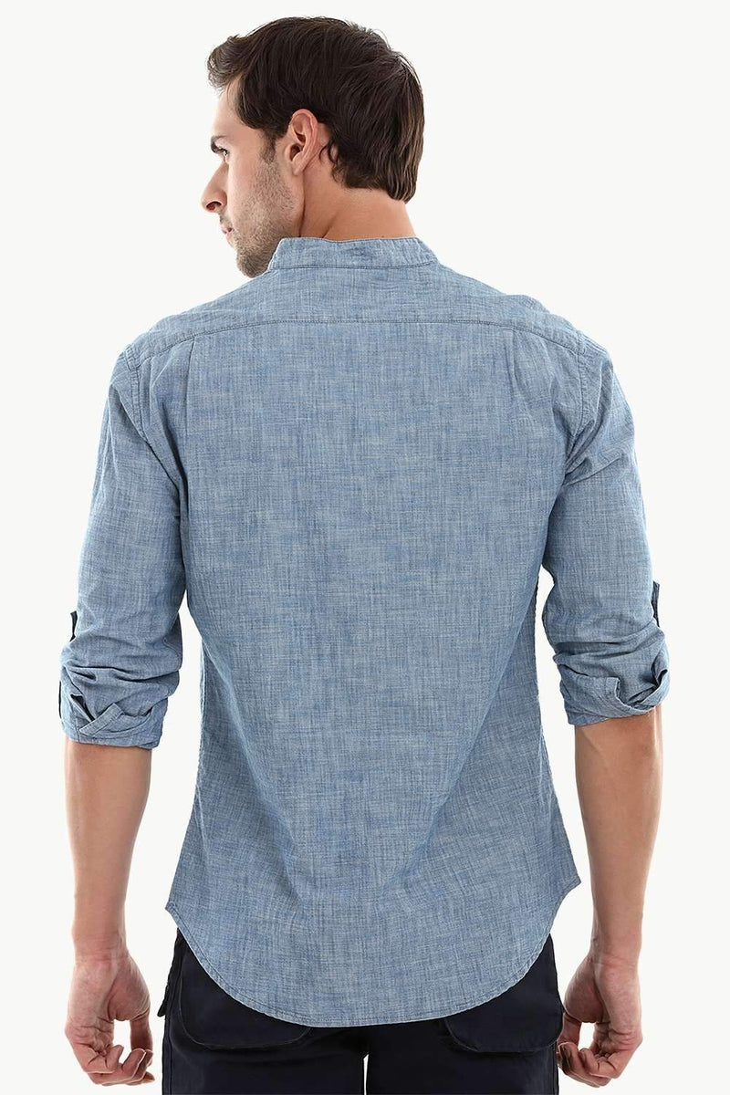 Men's Indigo Denim Short Kurta