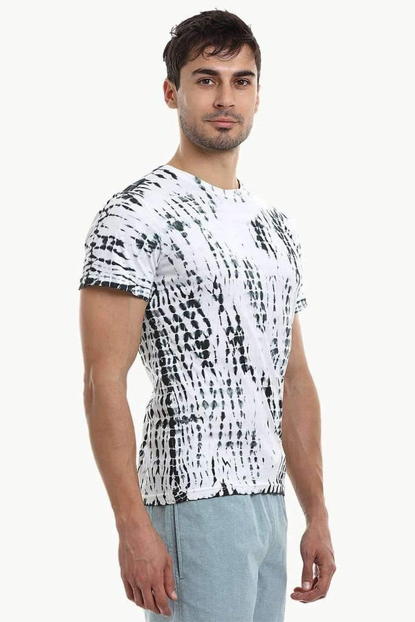 Linear Tie Dye Stripe T-Shirt