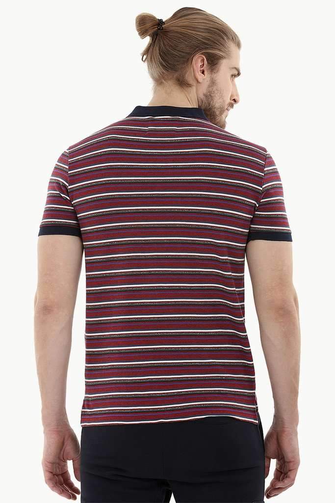 Striped Pique Polo T-Shirt