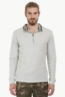 Lightweight Mock Collar Sweatshirt