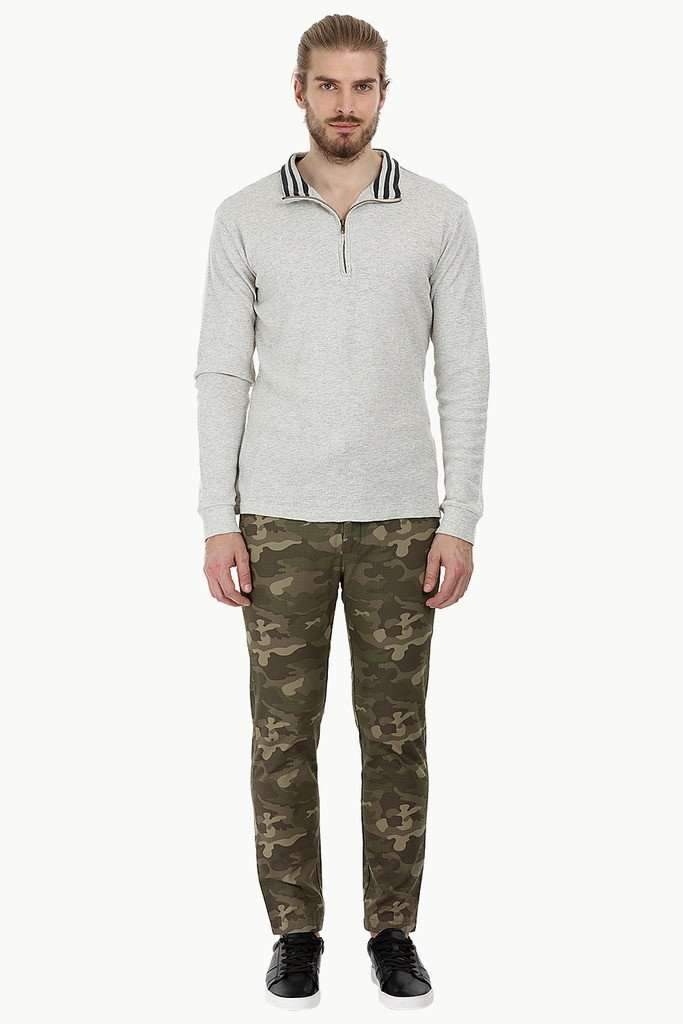 Lightweight Mock Collar Sweatshirt