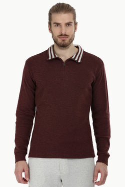 Lightweight Mock Collar Sweatshirt