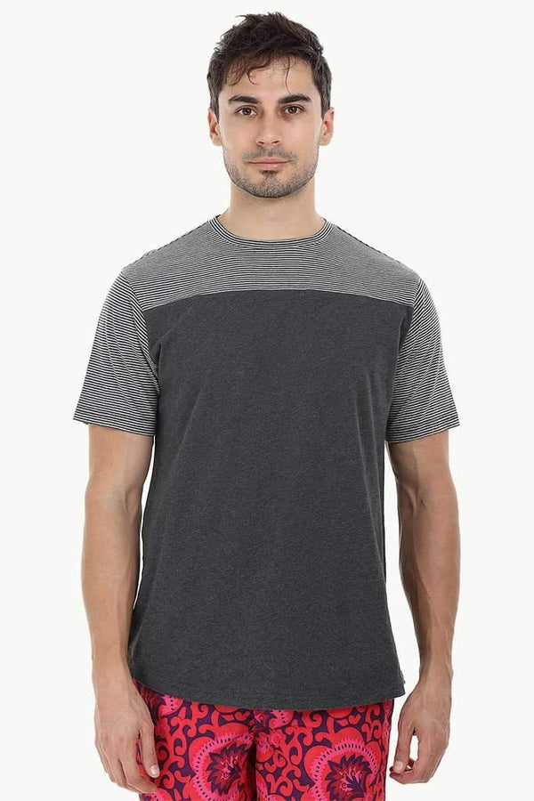 Cut & Sew Stripe T-Shirt