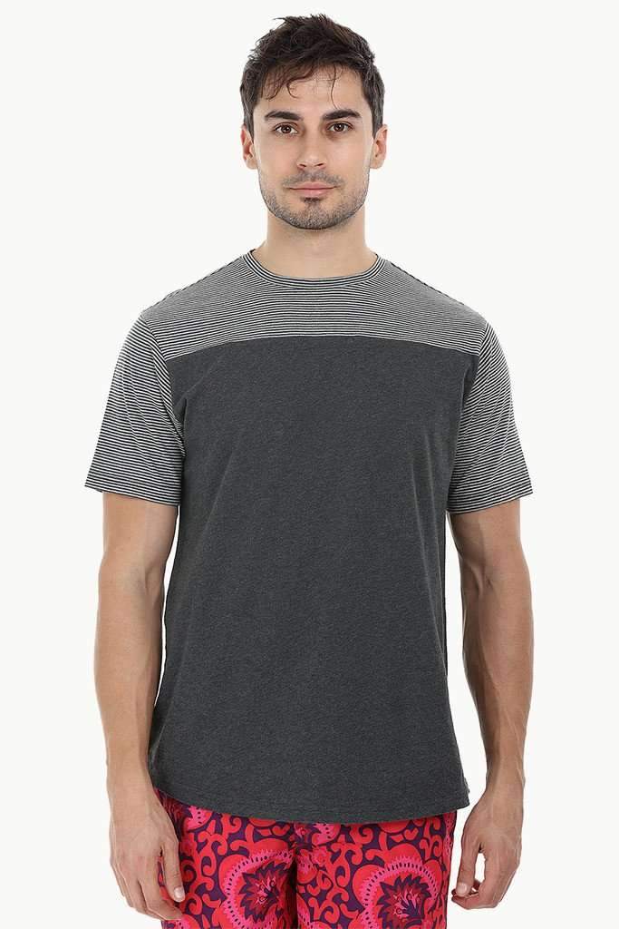 Cut & Sew Stripe T-Shirt
