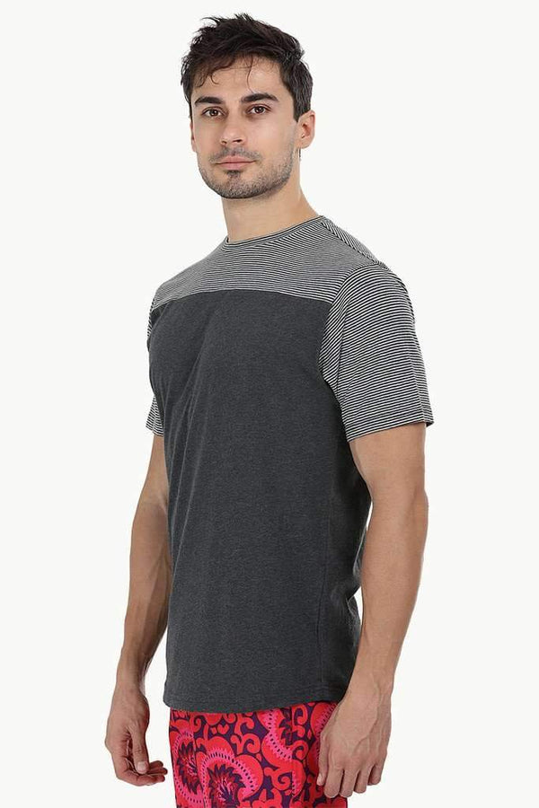 Cut & Sew Stripe T-Shirt