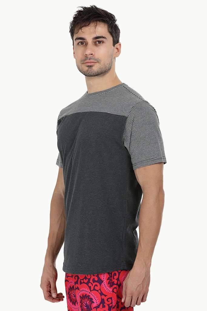 Cut & Sew Stripe T-Shirt