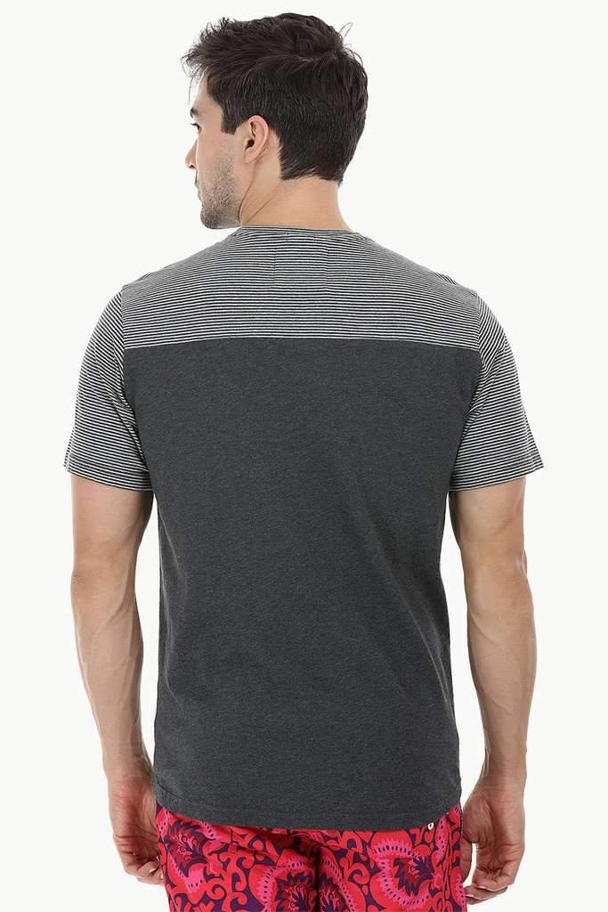 Cut & Sew Stripe T-Shirt