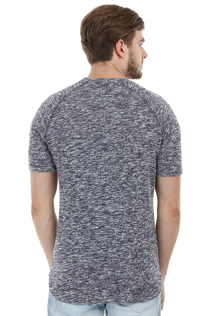 Long Terry Knit Navy T-Shirt 
