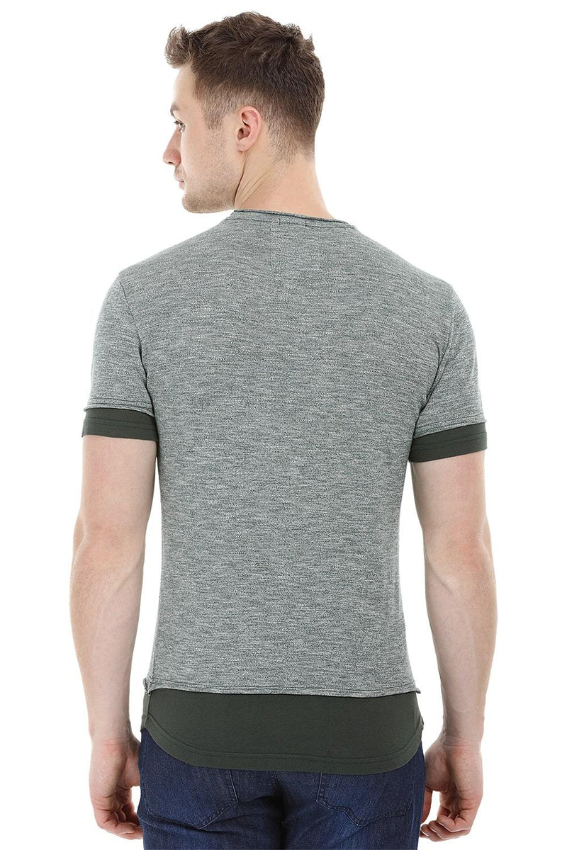 Long Line Green Heather T-shirt