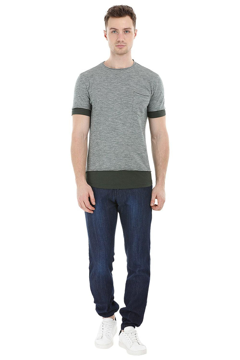 Long Line Green Heather T-shirt