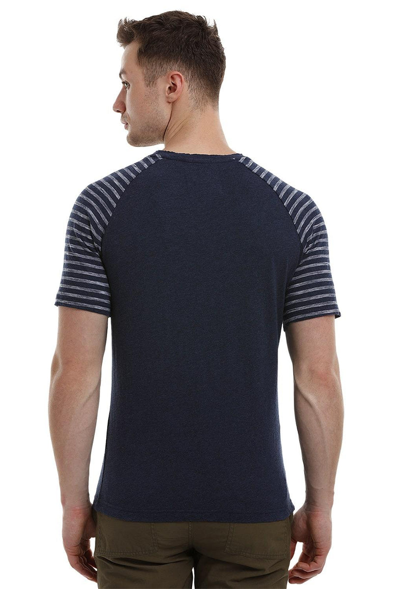 Raglan Sleeves Navy T-Shirt