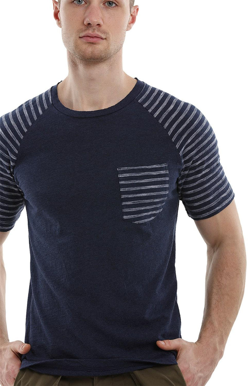 Raglan Sleeves Navy T-Shirt
