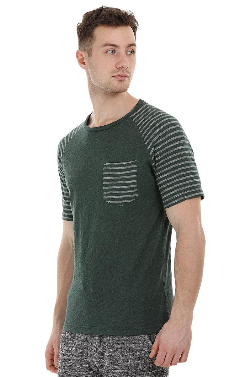 Raglan Sleeves Green T-Shirt