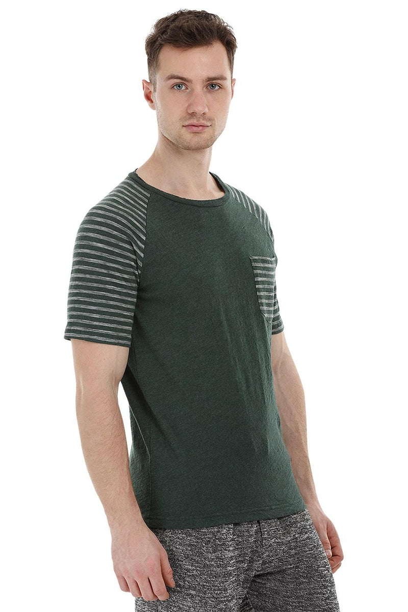 Raglan Sleeves Green T-Shirt