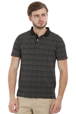 Dotted Print Polo T-Shirt