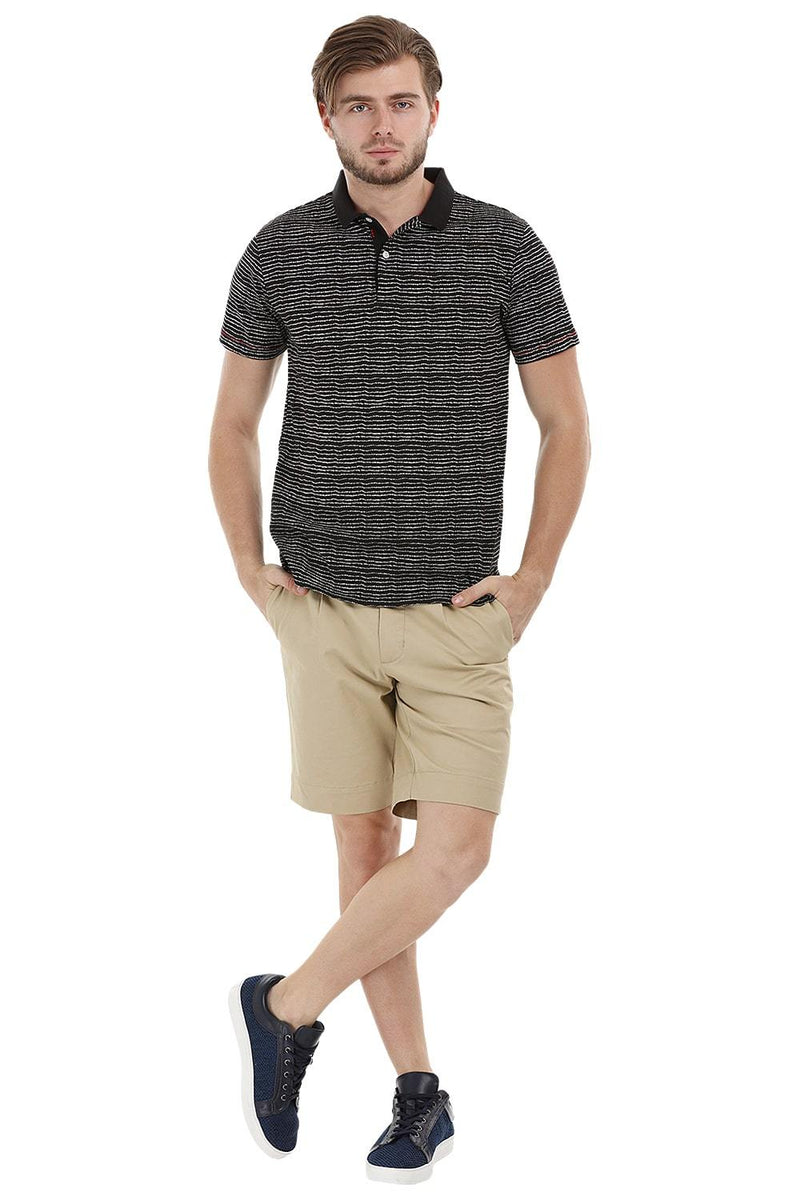 Dotted Print Polo T-Shirt