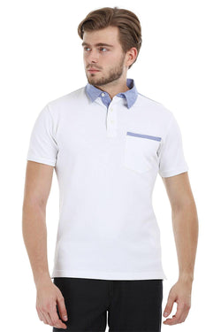 Pique White Polo T-shirt