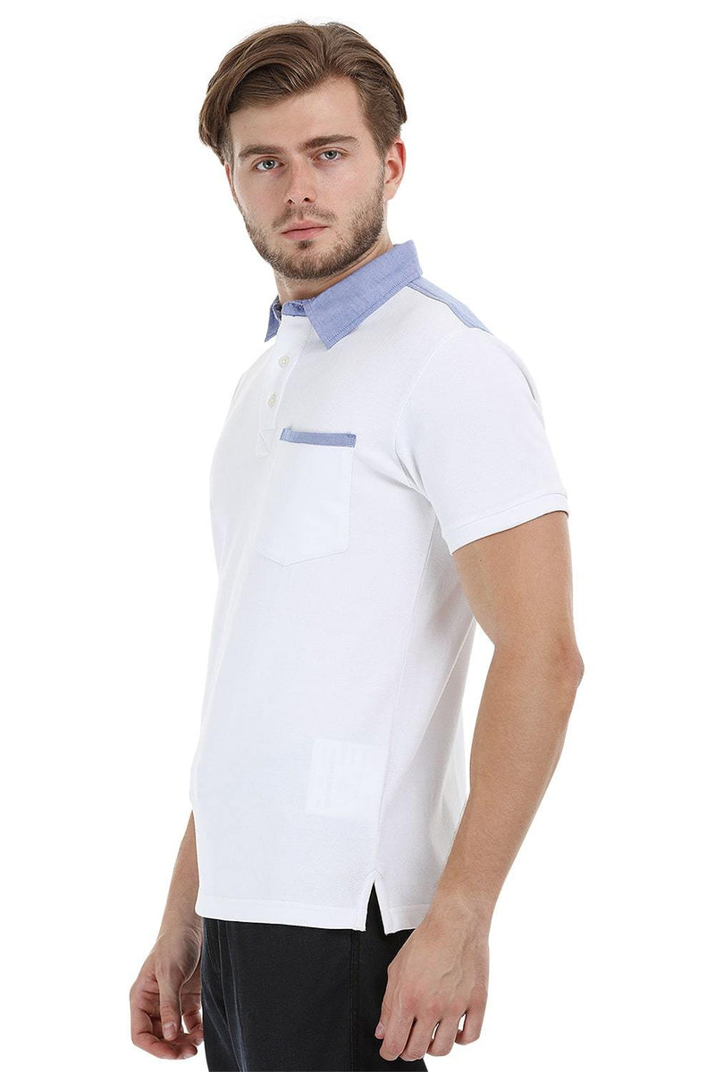 Pique White Polo T-shirt