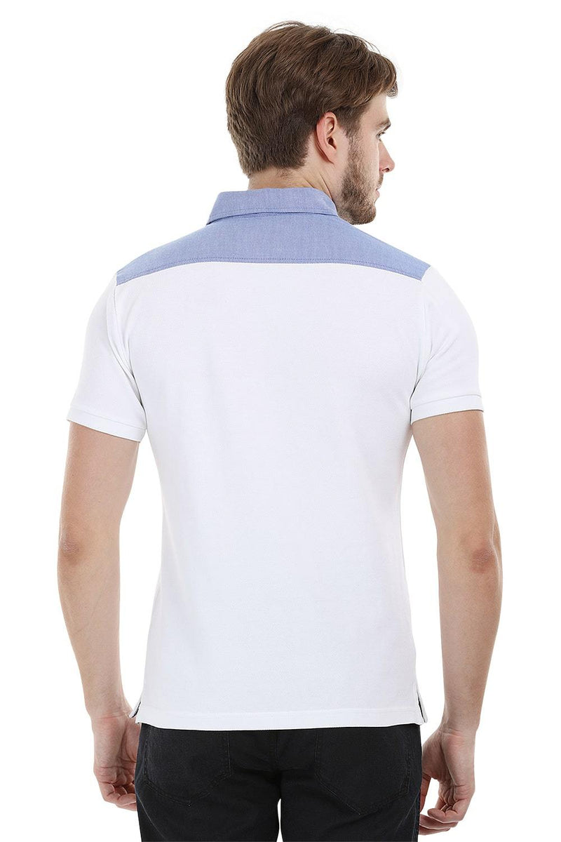 Pique White Polo T-shirt