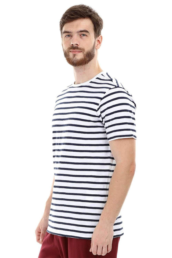 Nautical Stripe Knit Crew T-Shirt