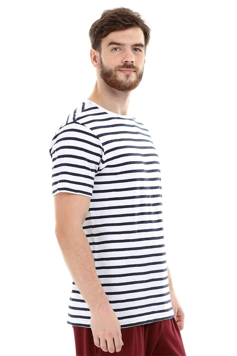 Nautical Stripe Knit Crew T-Shirt