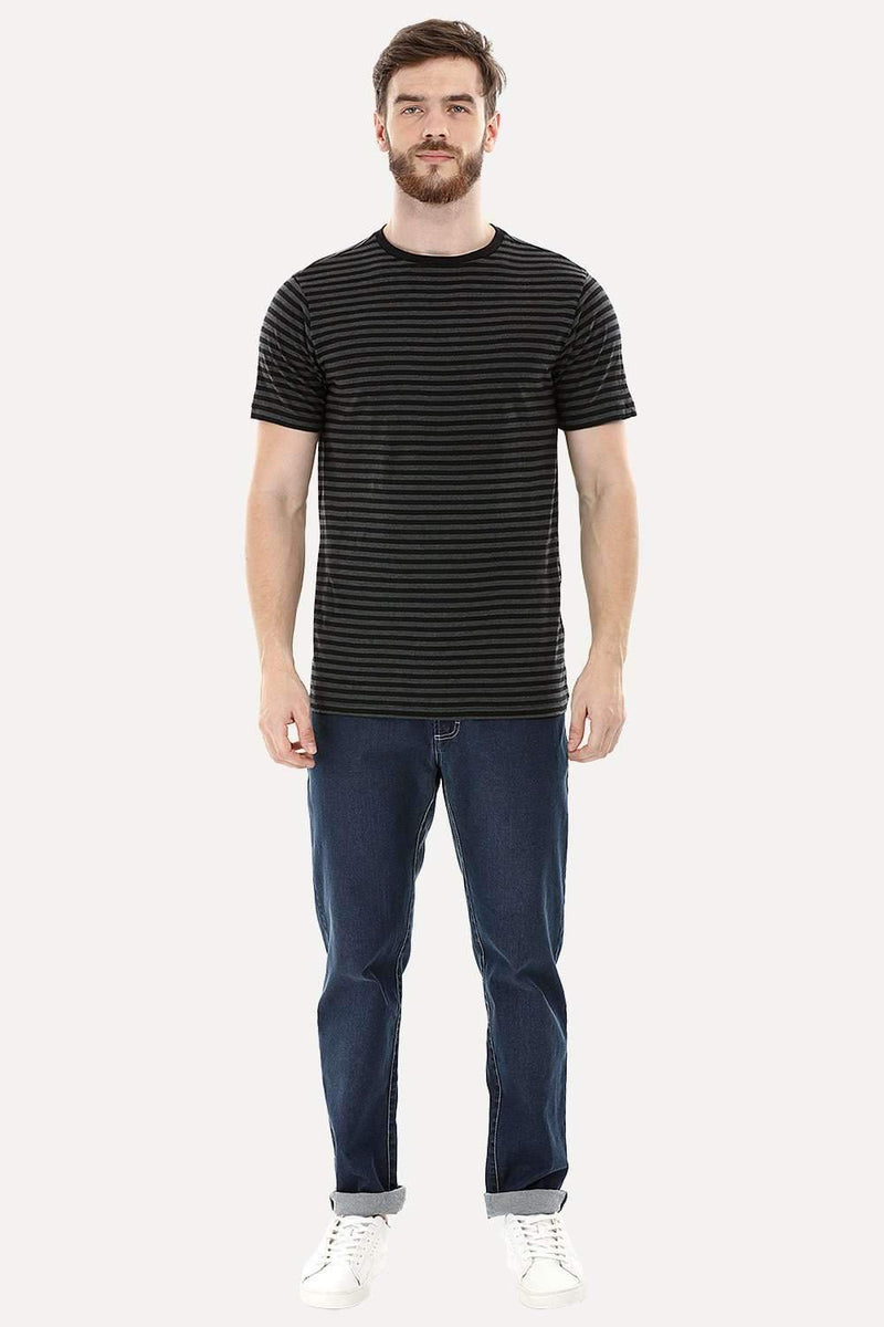 Charcoal Stripe Crew T-Shirt