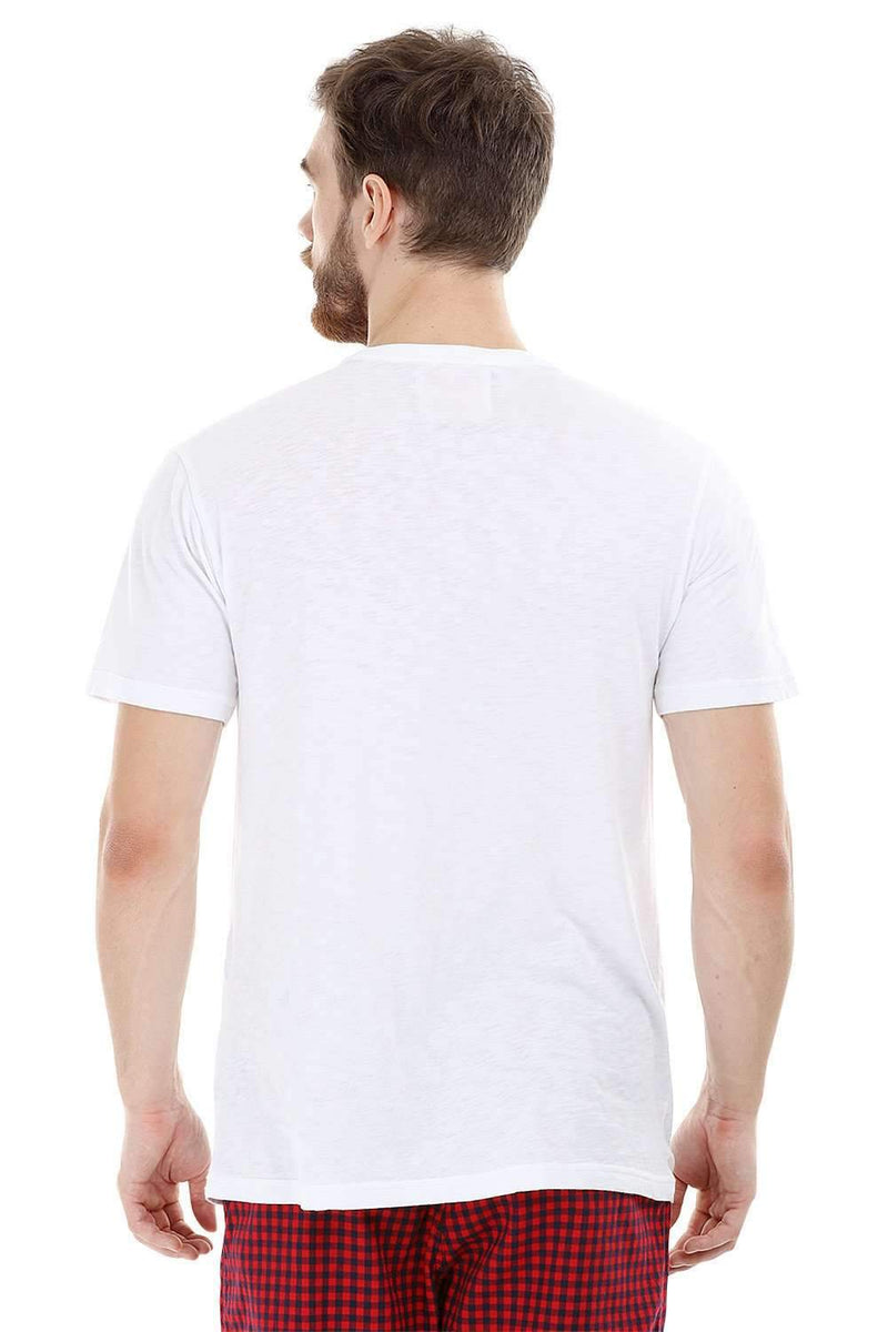 White Knit Crew Solid T-Shirt