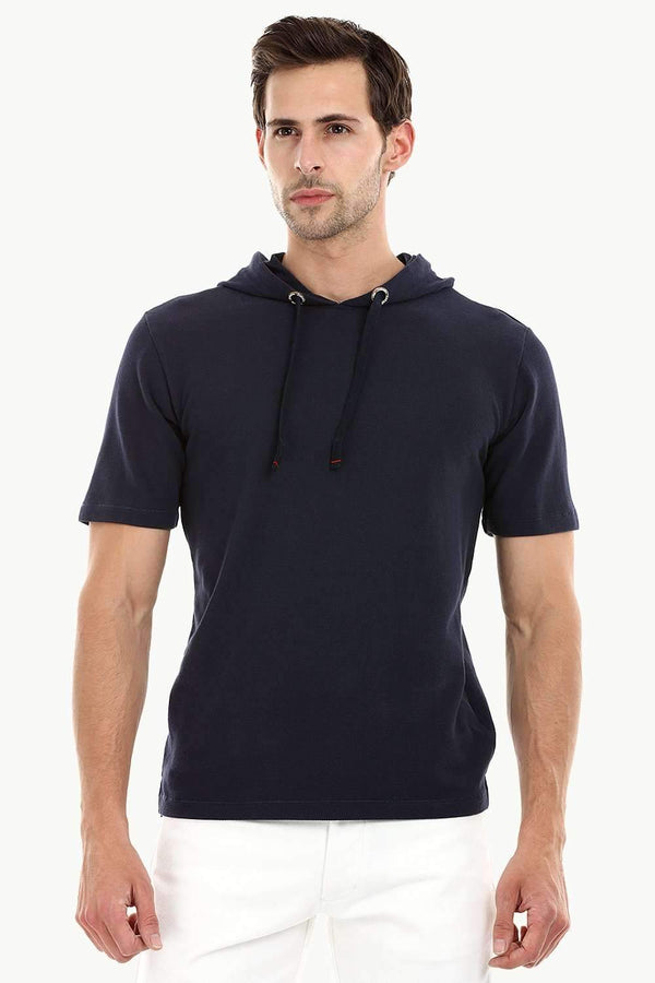 Mens Short Sleeve Hooded T-Shirt