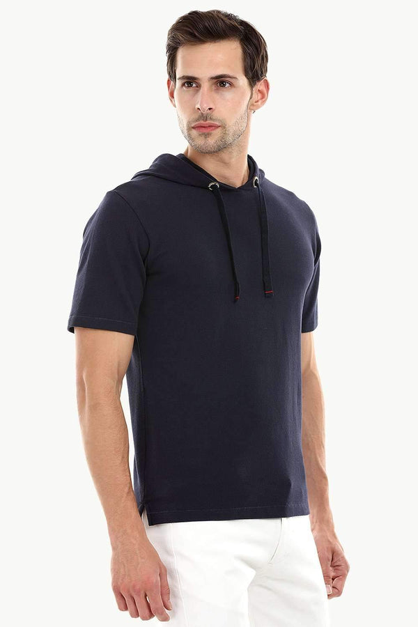 Mens Short Sleeve Hooded T-Shirt