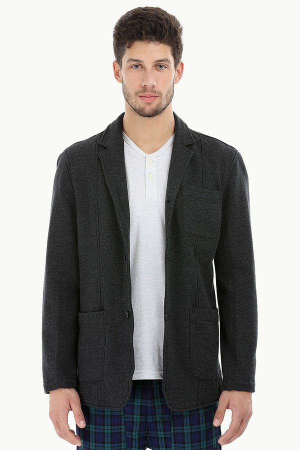 3 Button Fleece Blazer