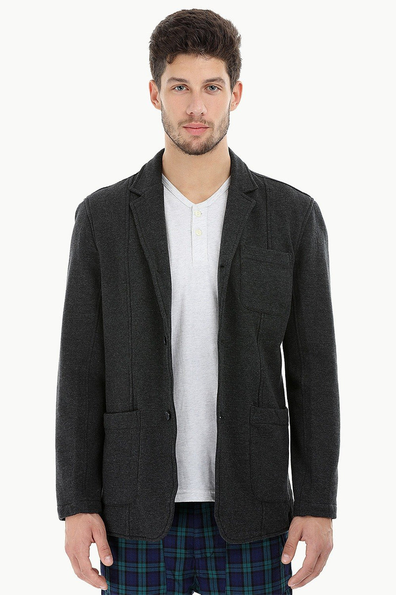 3 Button Fleece Blazer