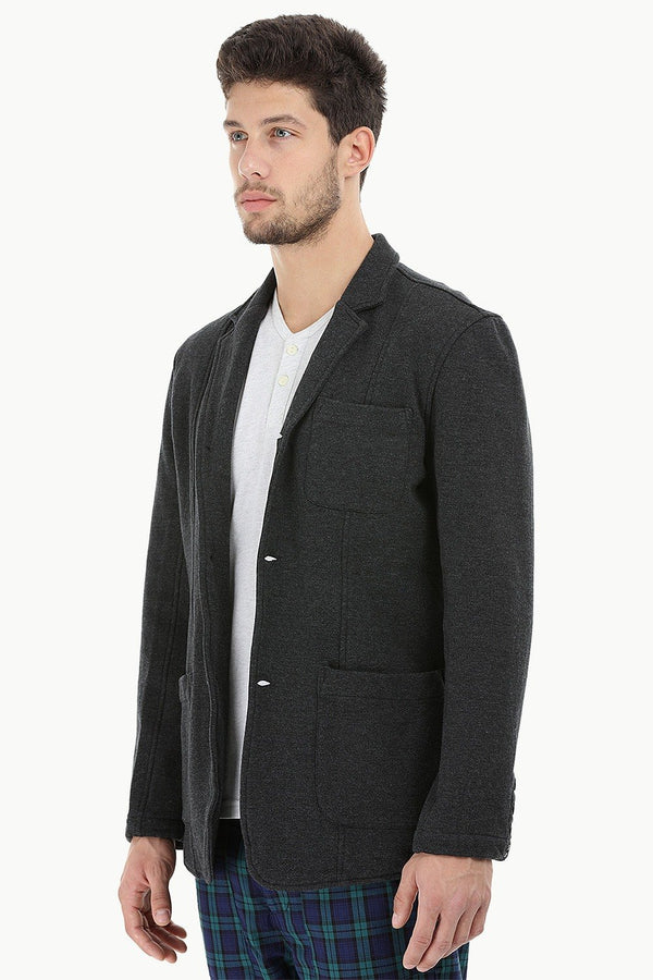 3 Button Fleece Blazer