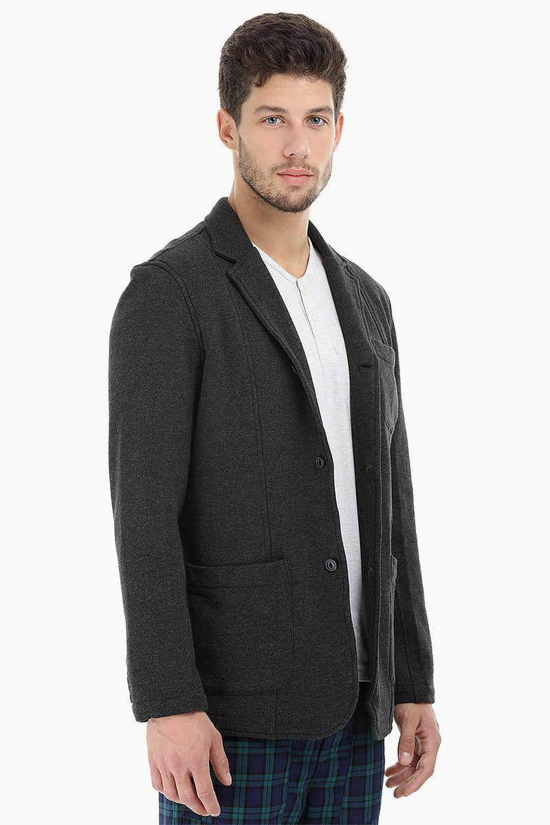 3 Button Fleece Blazer