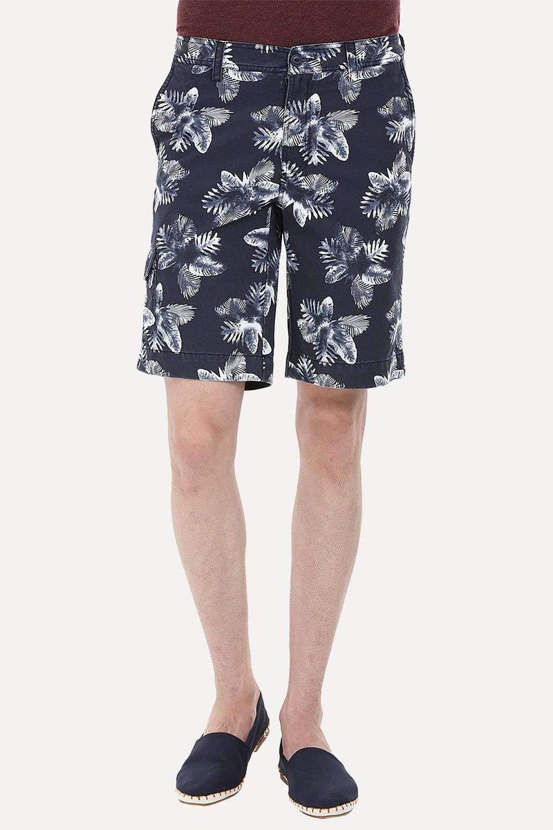 Printed Cotton Twill Enzyme Washed Shorts