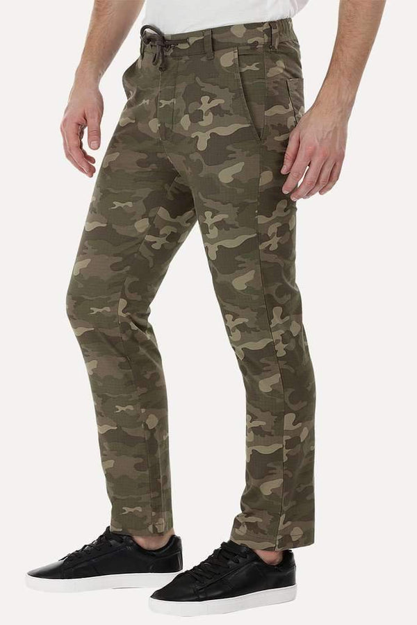 Camo Print Pull On Pants